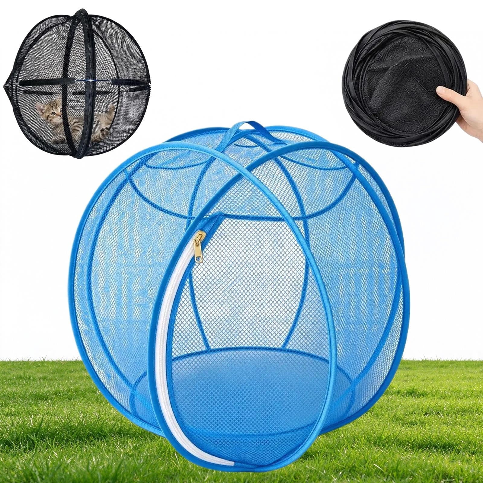 Rolling Cat Hamster Ball for Outside, 360 Panoramic Rolling Cat Playpen ...