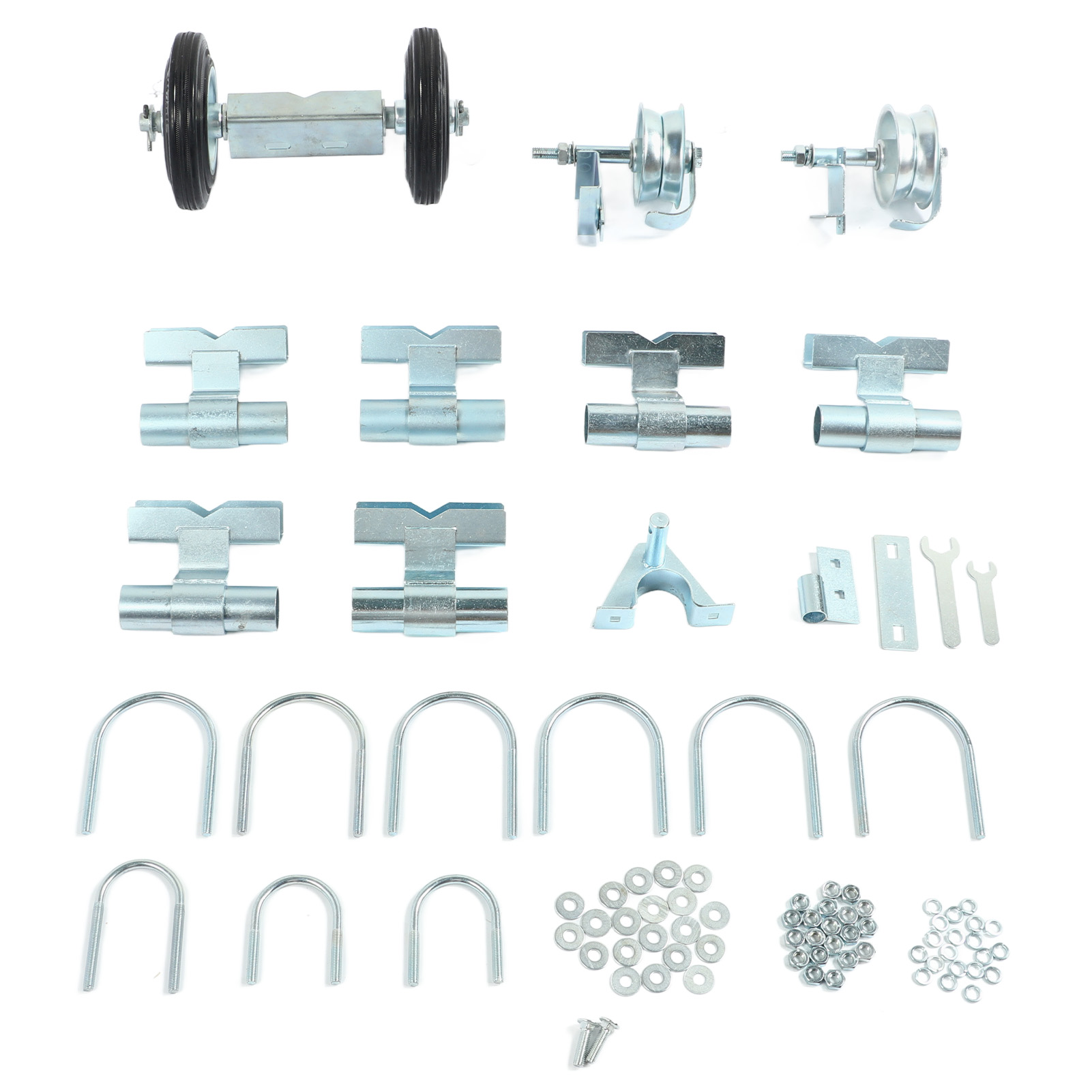 Rolling Chain Link Gate Wheel Kit Yard Gate Wheel Rut Runner Set for