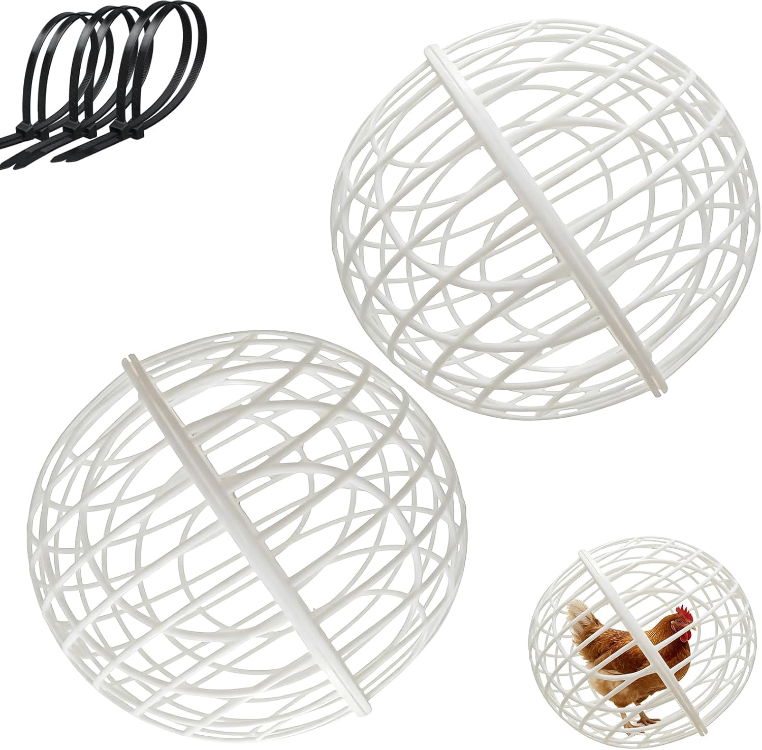 Rolling Chicken Ball Cage, Detachable Rolling Chicken Coop Balls ...