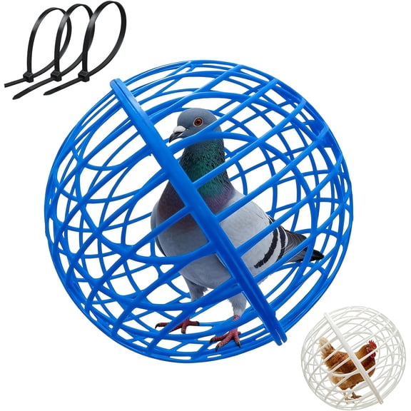 Rolling Chicken Ball Cage, Detachable Rolling Chicken Coop Balls, Chickens Orb Ball Cage to Free Range, Safe Walking Net, Movable Enclosure Feeder for Pigeons, Rabbits, Ducks (Green, 15.8in)