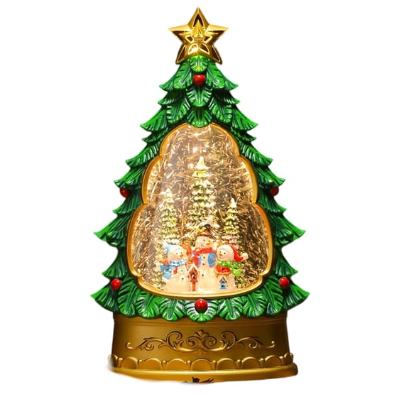 Rolling Christmas Tree Decoration With LED Glows Nature friendly PVC Table Centrefocus For Noel Wedding