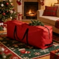 thumbnail image 1 of Rolling Christmas Tree Storage Bag - Fits 4Ft Artificial Trees - Oxford Fabric Waterproof Christmas Tree Bag For Storage Box For Xmas, 1 of 6