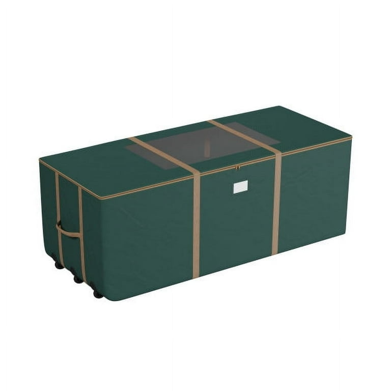Rolling Christmas Tree Storage Bag Heavy Duty Storage Tote for 12 Foot Artificial Trees and Holiday Decorations Green by Elf Stor