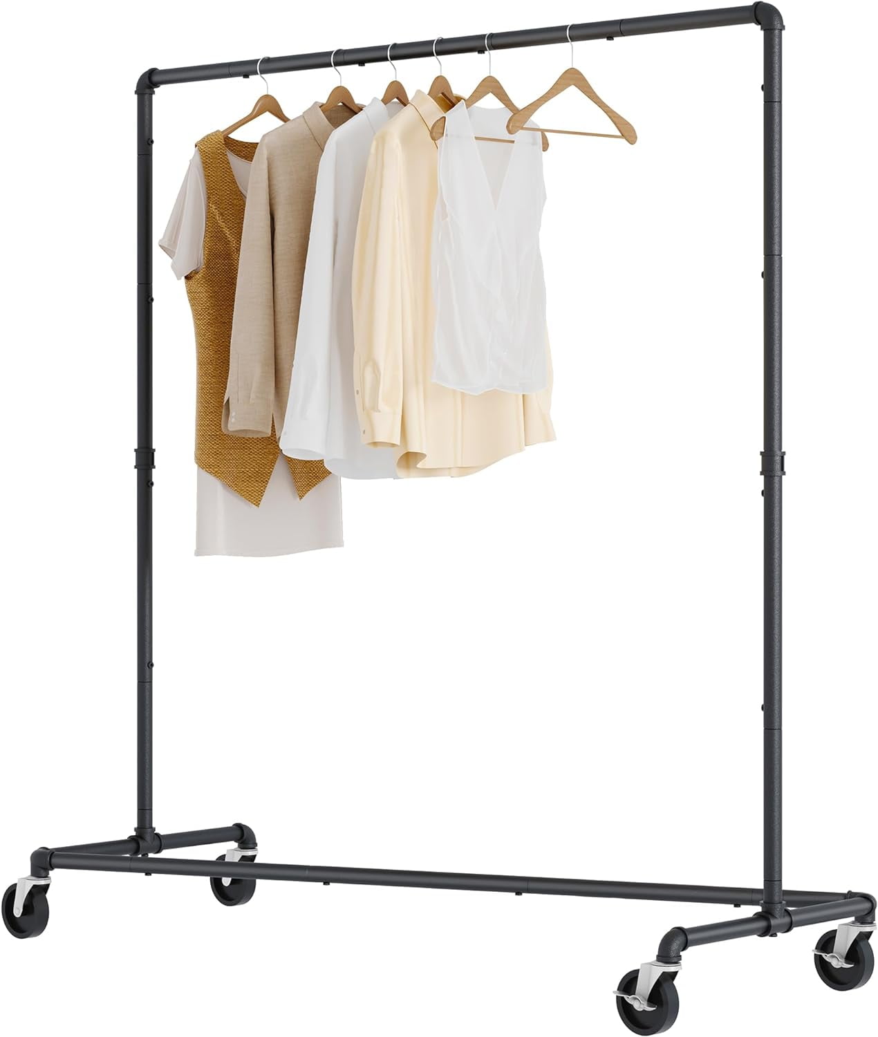 Rolling Clothing Racks For Hanging Clothes Z Rack Hold 230LBS Industrial Clothing Rack with