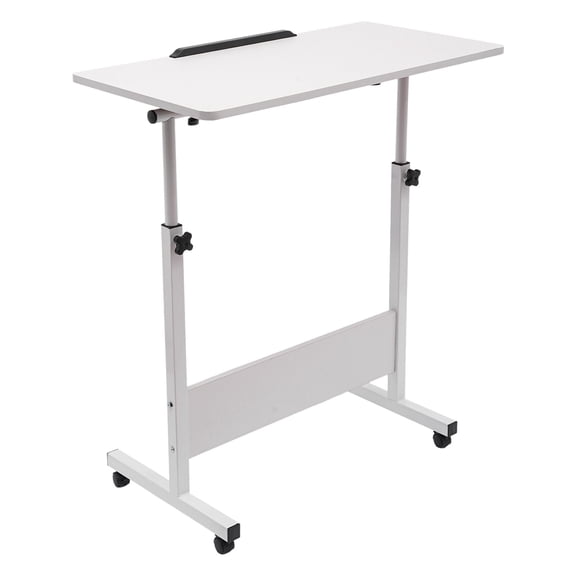 Rolling Computer Stand with Adjtable Height Laptop Desk Computer Home Office Desk Adjtable Height Standing Desk Small Rolling Stand Desk for Computer Laptop Printer Books 32-47in