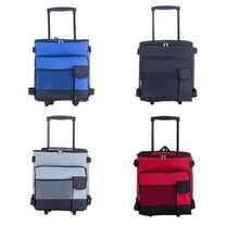 Rolling Cooler, HDJ 43L Large Leakproof Soft Cooler Bag with Wheels and Handle for Beach Camping Patio Travel Outdoor, Blue