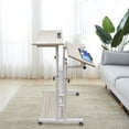 Rolling Desk Laptop Table Home Office Working Drawing Desk Height