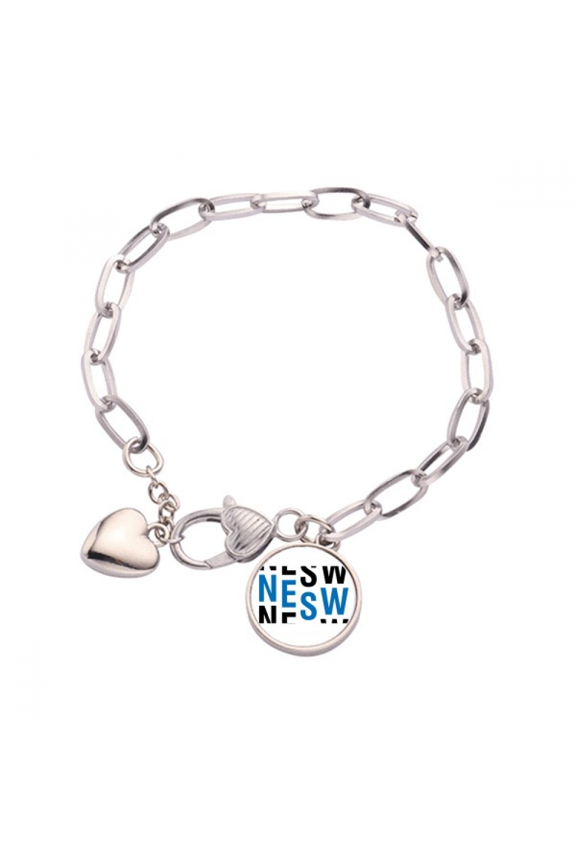 Rolling Display Direction Fluctuation Heart Chain Bracelet Jewelry Charm Fashion