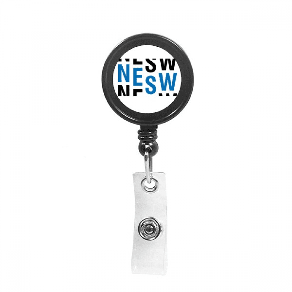 Rolling Display Direction Fluctuation Retractable Keychain Badge Holder ID Badge