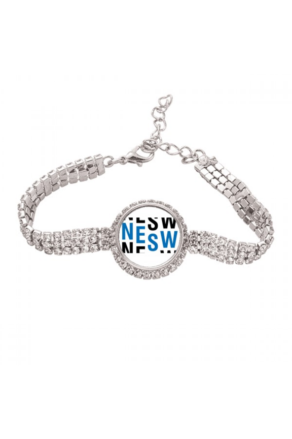 Rolling Display Direction Fluctuation Tennis Chain Anklet Bracelet Diamond Jewelry