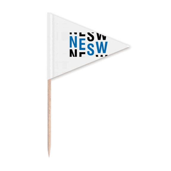 Rolling Display Direction Fluctuation Toothpick Triangle Cupcake Toppers Flag