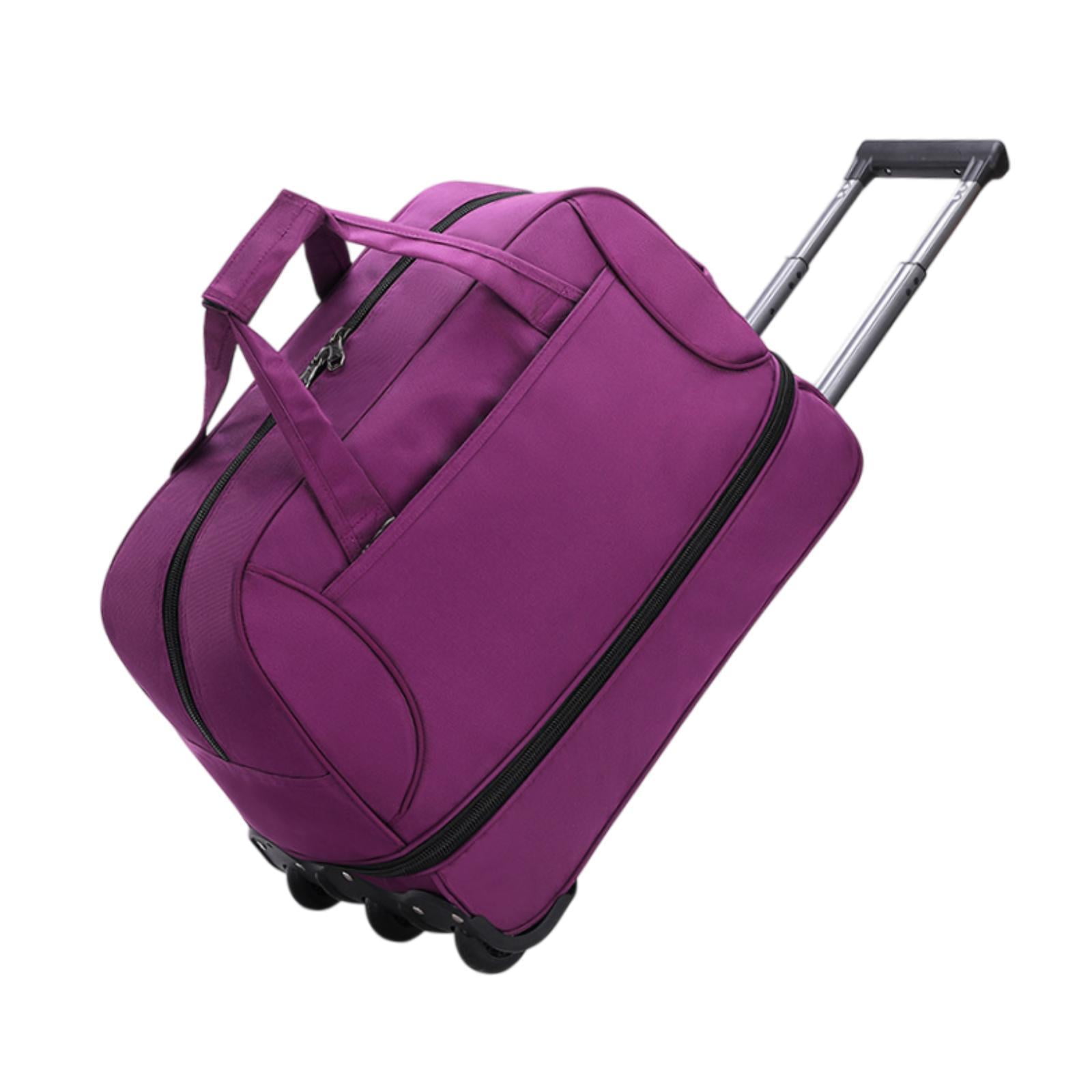 Rolling Duffel Bag Wheeled Luggage Trolley Bag with Heavy Duty Oxford Cloth for Men and Women Business Trips