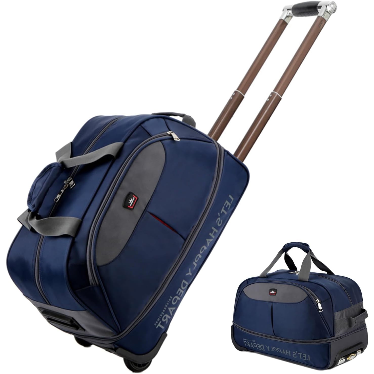 Rolling Duffel Bag with Wheels - 22 Inch Trolley Travel Bag ...