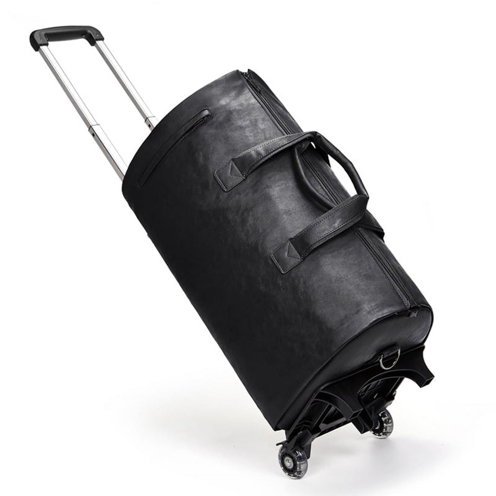 Rolling Duffel Bag with Wheels, Suit Bag,Large Capacity Toiletry Bag,Luggage Bag with Shoe Pouch for Men Women
