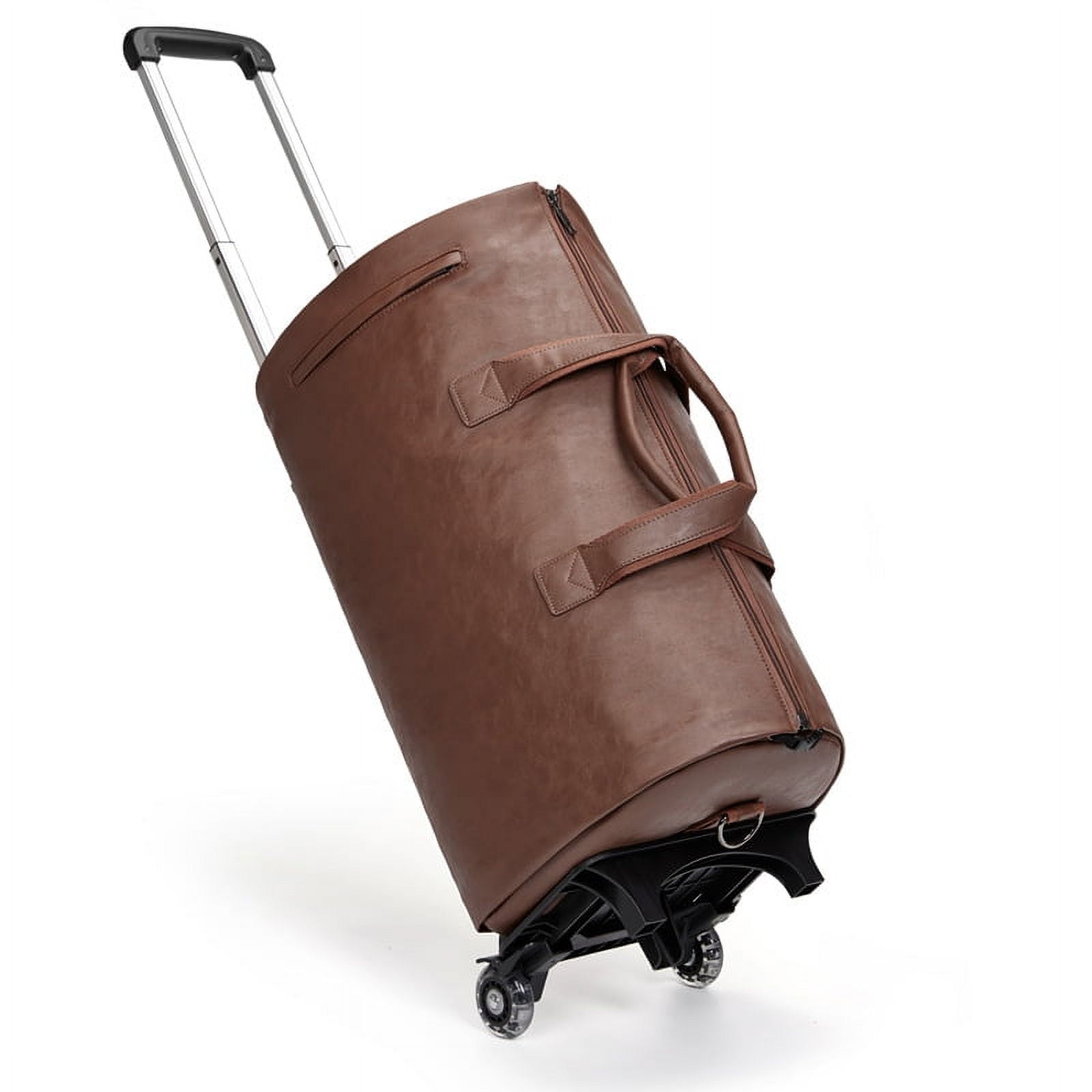 Rolling Duffel Bag with Wheels, Suit Bag,Large Capacity Toiletry Bag,Luggage Bag with Shoe Pouch for Men Women