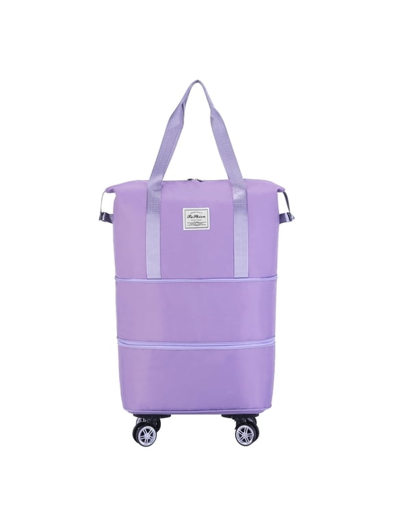 Rolling Duffle Bag, Expandable and Foldable Travel Bag for Weekend Trips and Carry-on Luggage