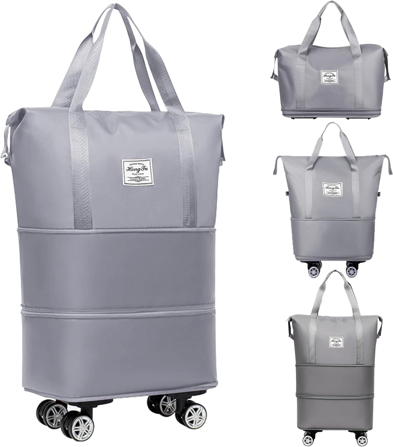 Gym Bag Expandable Foldable Duffel Bag Suitcase With Detachable