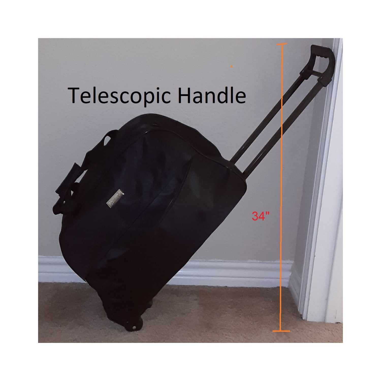 Rolling Duffle Bag with Wheels Hand Carry Luggage Carry On Bag Travel