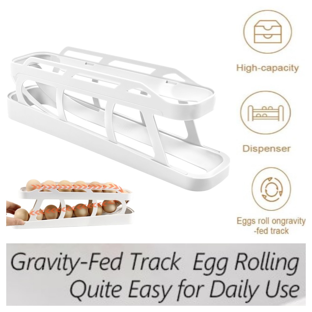 Rolling Egg Holder for Refrigerator Automatic Egg Dispenser Egg
