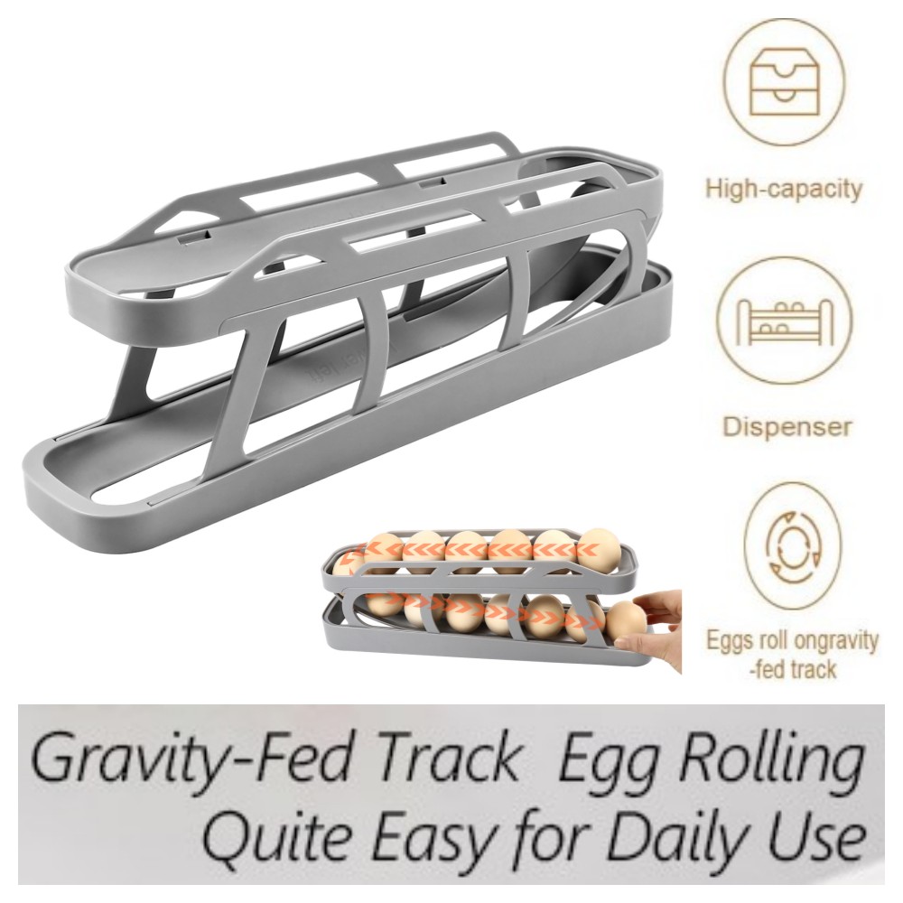 Rolling Egg Holder for Refrigerator Automatic Egg Dispenser Egg