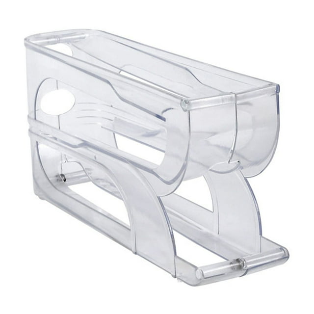 Rolling Egg Organizer Fridge Storage With Slide Out Tray Automatic Egg