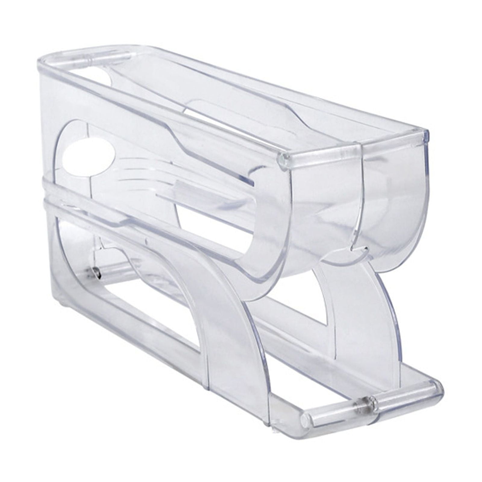 Rolling Egg Organizer Fridge Storage With Slide Out Tray Automatic Egg