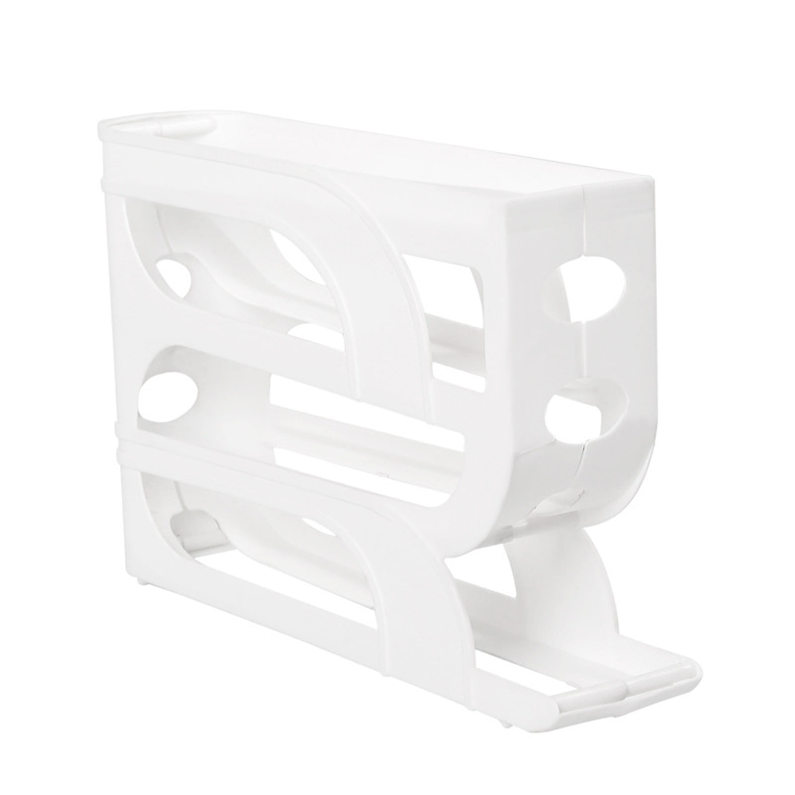 Rolling Egg Organizer Fridge Storage With Slide Out Tray Automatic Egg