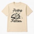 thumbnail image 1 of Rolling Fatties Cat Graphic T-Shirt, Unisex Classic Fit Tee, 1 of 9