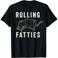 thumbnail image 1 of Rolling Fatties Chonk Cat Lover Gift Cat Mom Cat Dad Feline T-Shirt, 1 of 4