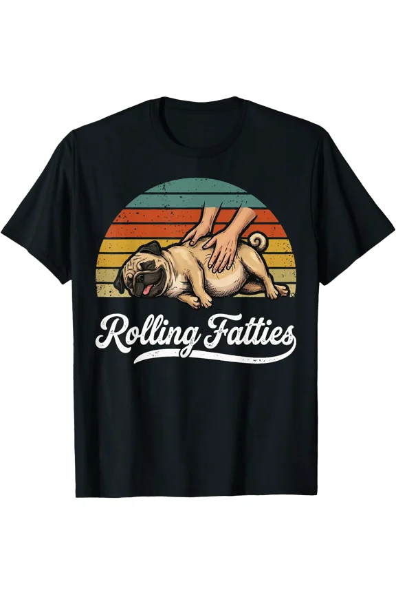 Rolling Fatties Pug T-Shirt