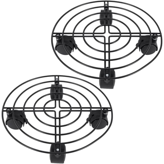 Rolling Flower Pot Stands, 2pcs 27 cm Pack, with Adjustable Indoor and Outdoor Wheels with Brakes, Heavy Duty, for Large Garden Pots, Flower Cart, Pot Movers