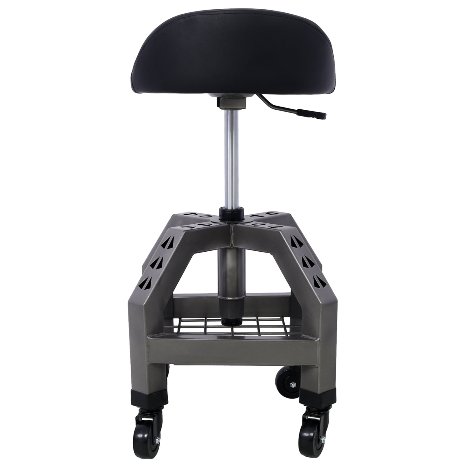 Rolling Garage Stool, Pneumatic 360 Degree Swivel Stool with Adjustable