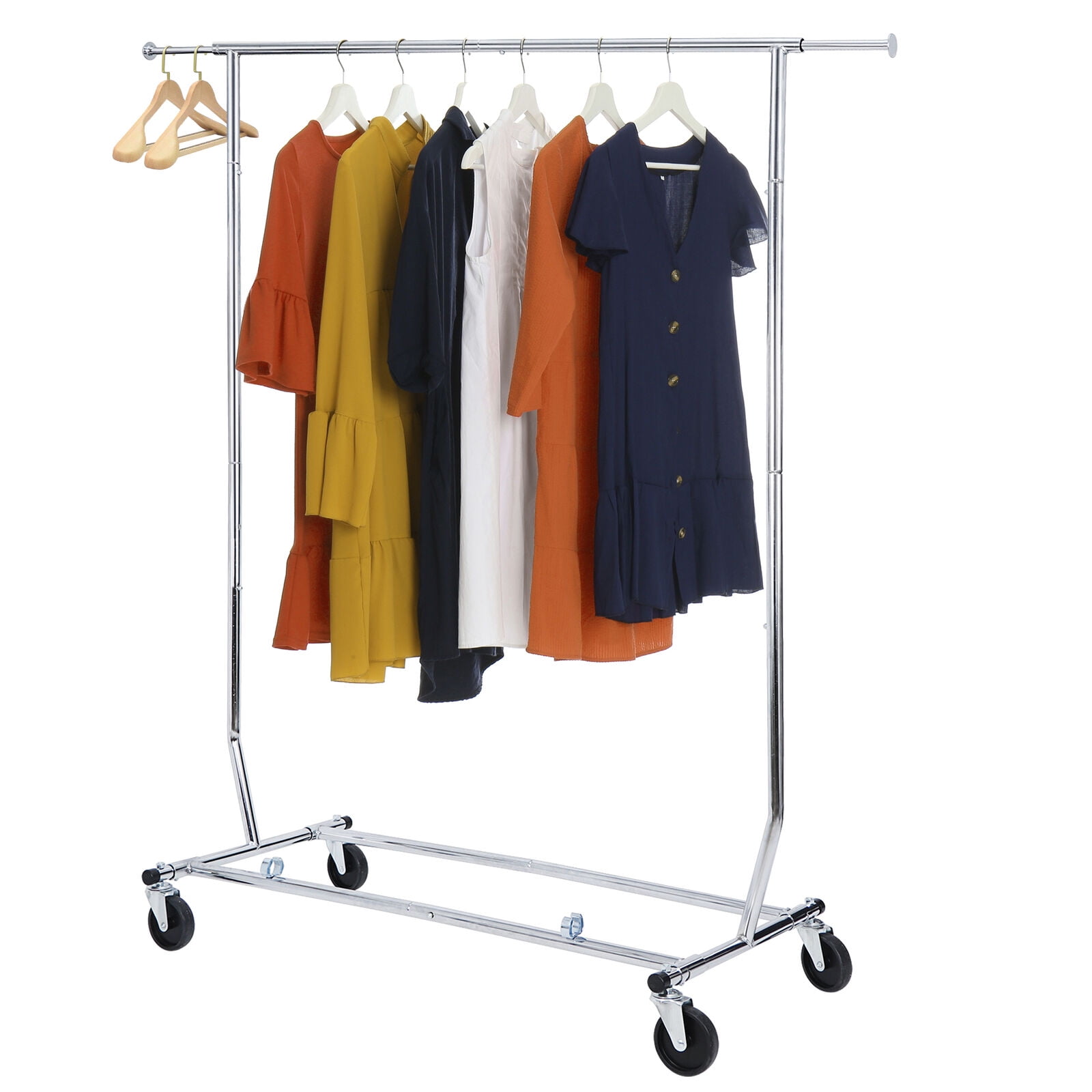 Rolling Garment Rack Collapsible Clothing Clothes Rack Hanging on
