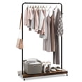 thumbnail image 1 of Rolling Garment Rack with Hanging Hooks and Bottom Storage Shelf, 1 of 8