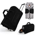 thumbnail image 1 of New York Xpress Convertible Rolling Garment Bag for Travel, with Wheels & Shoe Pouch, for Weekend & Business, Black, RG161, 1 of 10