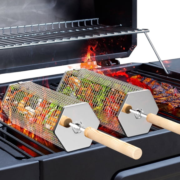 Removable Grill Racks Zehuanyu Portable Folding Basket with Handle, Multi-Purpose Broiler ...