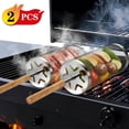 thumbnail image 1 of FOUKUS Grill Basket 2PCS: Rolling Grill Basket for 360° Even Grilling, Stainless Steel Grill Baskets for Outdoor Grill, Vegetable Grill Basket BBQ Grilling Accessories & Gifts for Men Dad Husband, 1 of 6
