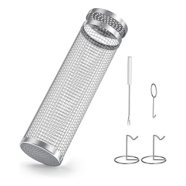 Rolling Grilling Basket Camping Barbecue Rack Stainless Steel Rolling