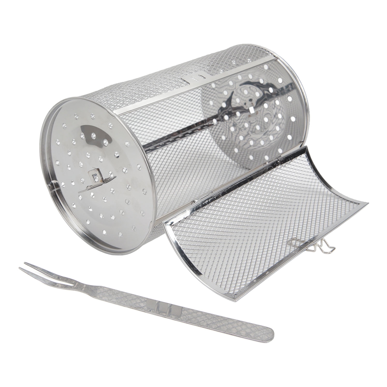 Rolling Grilling Basket Stainless Steel BBQ Rolling Basket Fork Wire