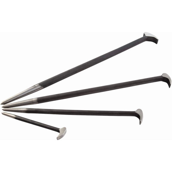 Rolling Head Pry Bar Set, 6-Inch - 20-Inch, 4-Piece