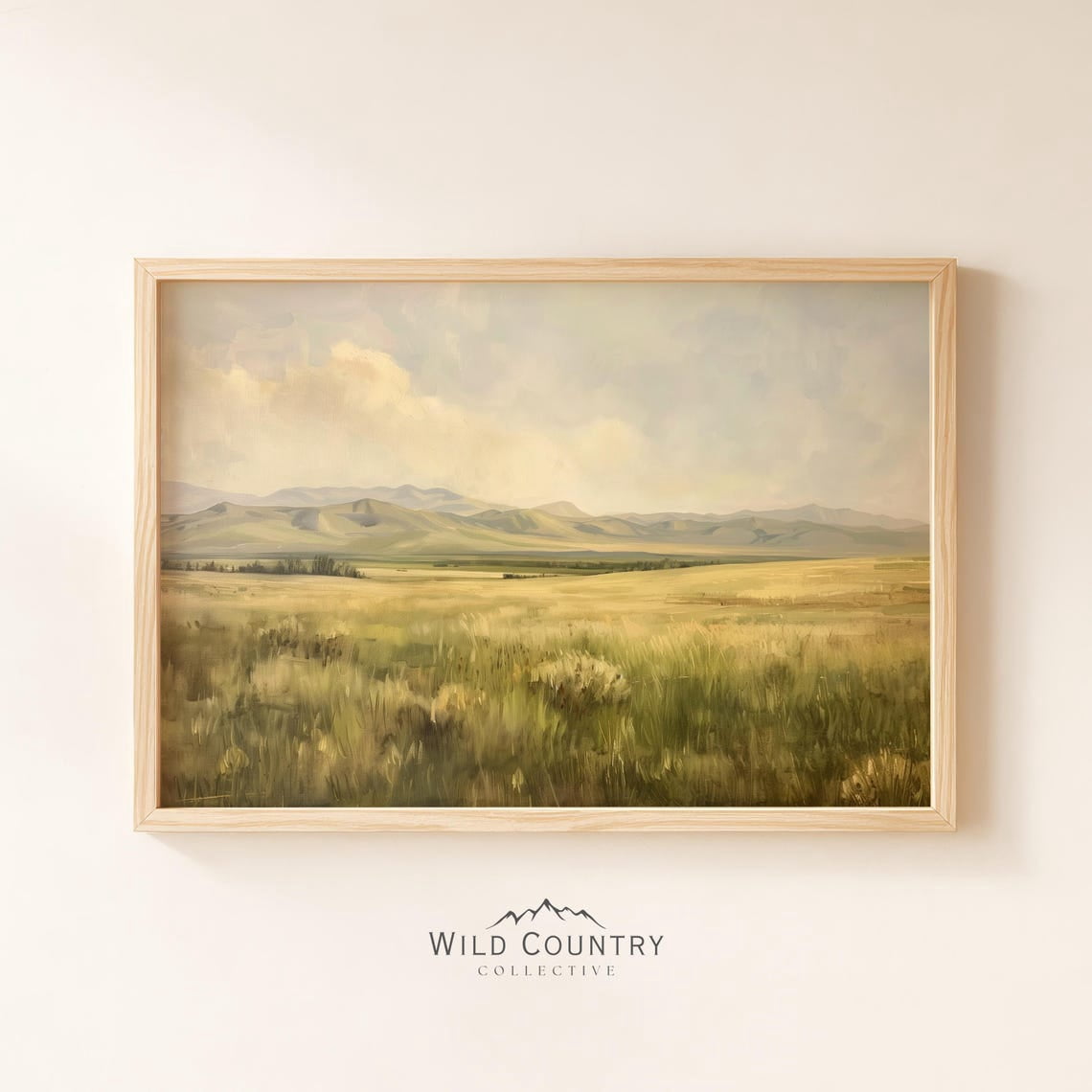 Spring Meadows House Rolling Hills Poster, Vintage Mountain Landscape, Spring Meadow ...