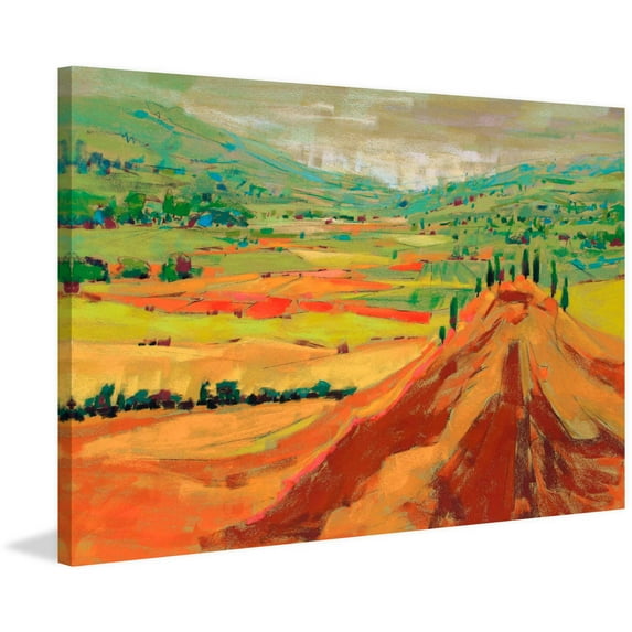 "Rolling Hills and Valley" Painting Print on Wrapped Canvas