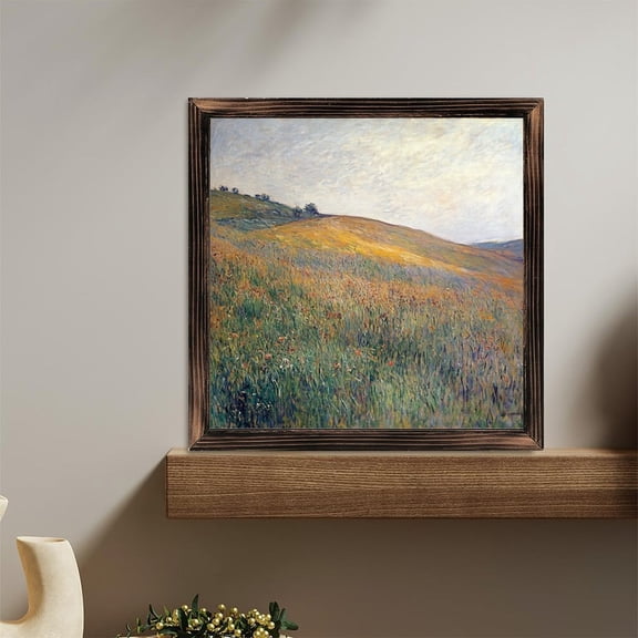 Rolling Hillside Field Wooden Sign Wall Plaque - Vintage Art Decoration, Wall Decoration - Ideal Gift For Home Decoration, Living Room, Bathroom, Bedroom, Garden, Dining, Bar, Cafe, Festival Party