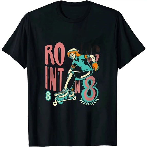 Rolling Into 8 years Let's Roll I'm Turning 8 Roller Skate T-Shirt