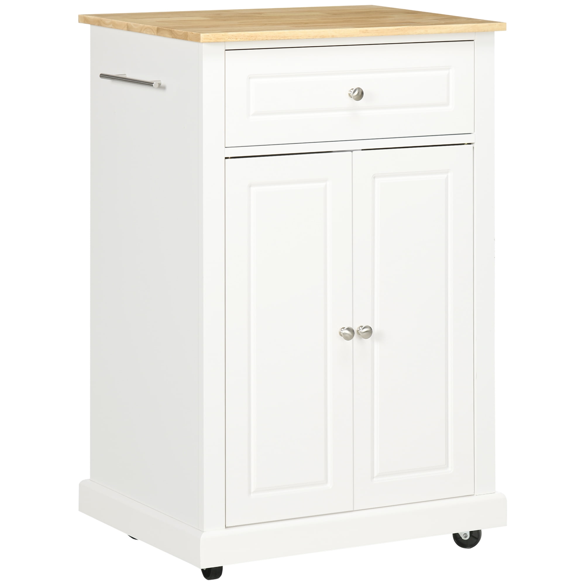 Rolling Kitchen Island Cart, Portable Serving Trolley Table with Drawer ...