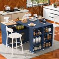 Rolling Kitchen Island With Extended Table, Kitchen Island on Wheels
