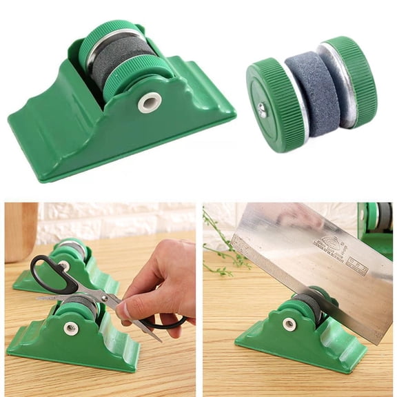 Rolling Kitchen Tool , Multi Function Manual Knife Sharpener, Quick Sharpening Stone for Knives and Scissors, Household Sharpener for Kitchen, Home