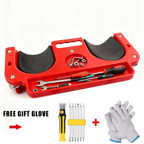 Rolling Knee Creeper/Pads ABS High-Impact Frame, Multi-Function with Built-In Tool Tray, Comfortable Cushioned Kneeling Pad for Machine Workers, Carpenters, Flooring, And Car Repairs