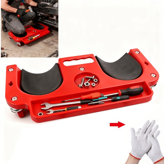 Rolling Knee Creeper/Pads ABS High-Impact Frame, Multi-Function with Built-In Tool Tray, Comfortable Cushioned Kneeling Pad for Machine Workers, Carpenters, Flooring, And Car Repairs