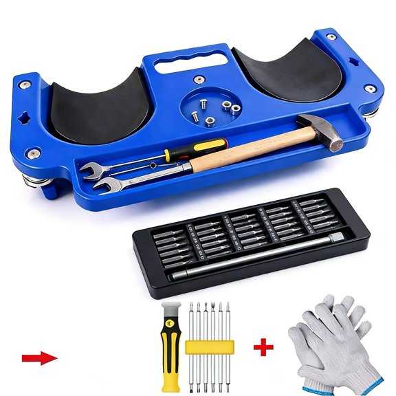 Rolling Knee Creeper/Pads ABS High-Impact Frame, Multi-Function with Built-In Tool Tray, Comfortable Cushioned Kneeling Pad for Machine Workers, Carpenters, Flooring, And Car Repairs